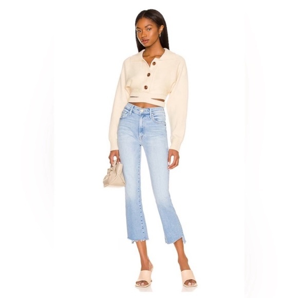 Mother Jeans Lil’ Insider Crop Step Fray in Limited Edition
